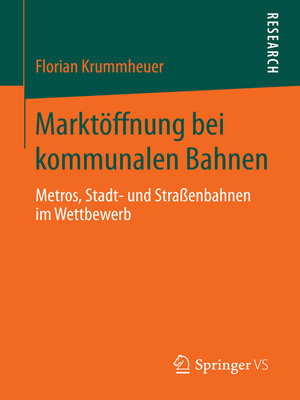 cover image of Marktöffnung bei kommunalen Bahnen
